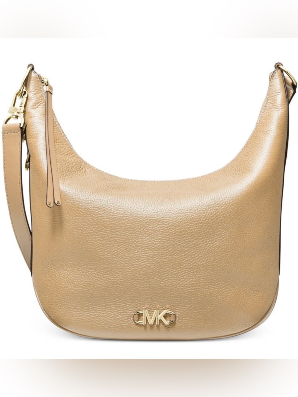 Michael Kors Izzy Large Leather Shoulder Bag mocha Bisque Crossbody Purse